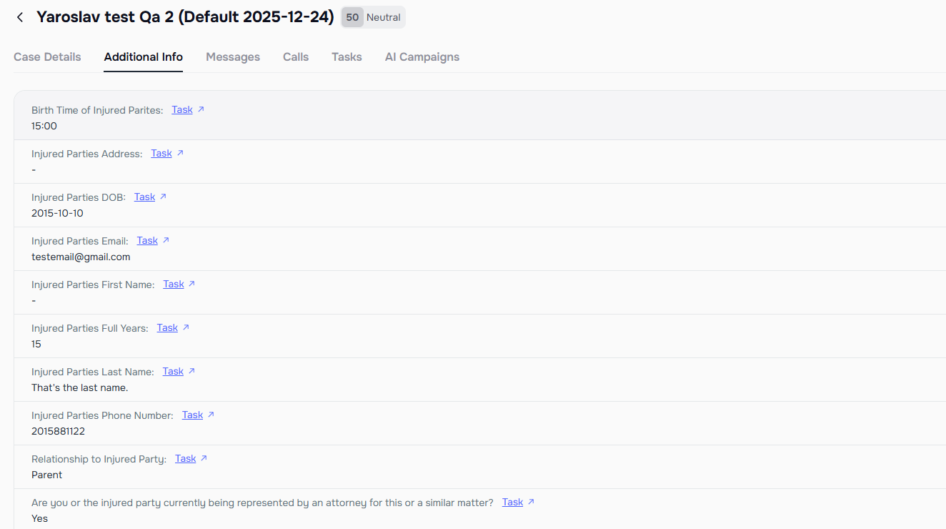 Case field auto-population when task is completed