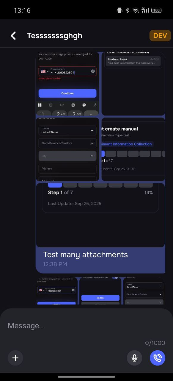 Multi-image upload in mobile chat
