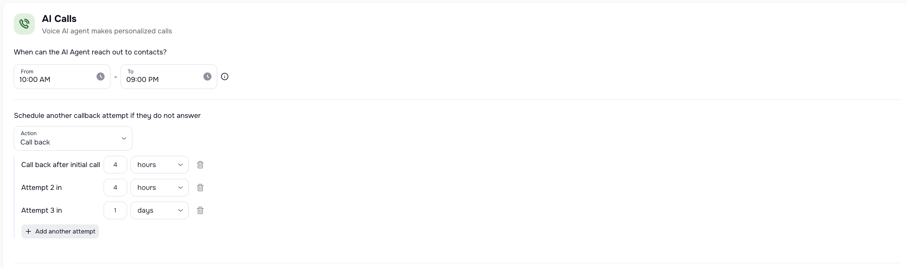 Retries and callbacks configuration for Run